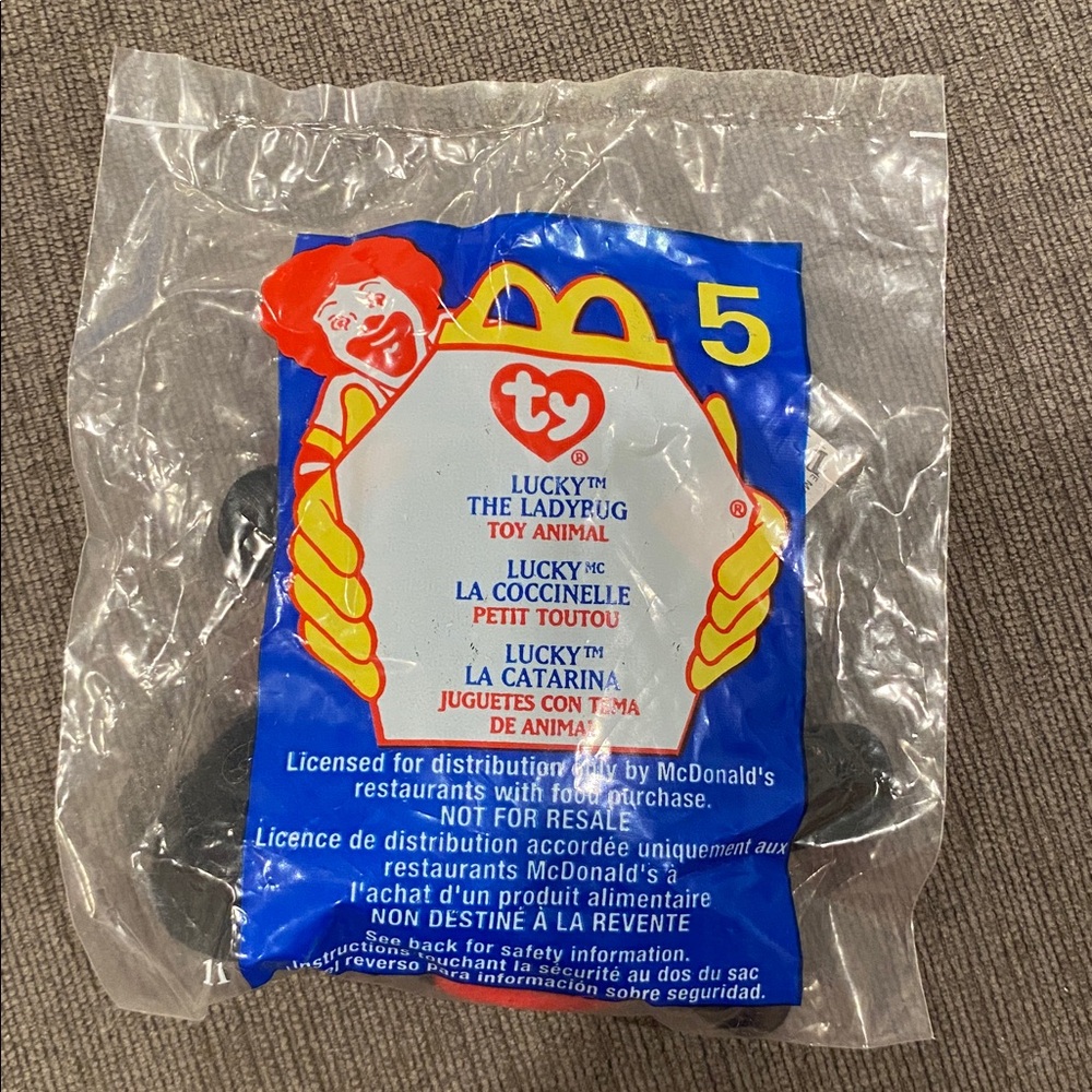 2000 McDonald’s TY Beanie Baby Happy Meal Toy - Lucky the Ladybug   toys babies